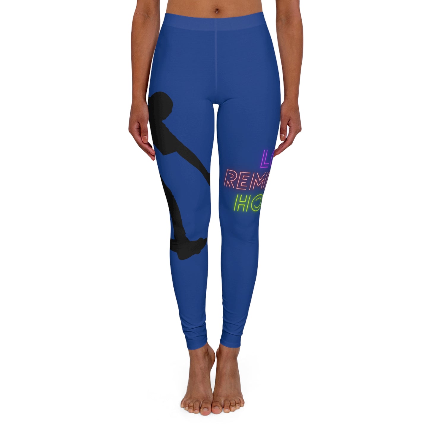 Women's Spandex Leggings: Skateboarding Dark Blue