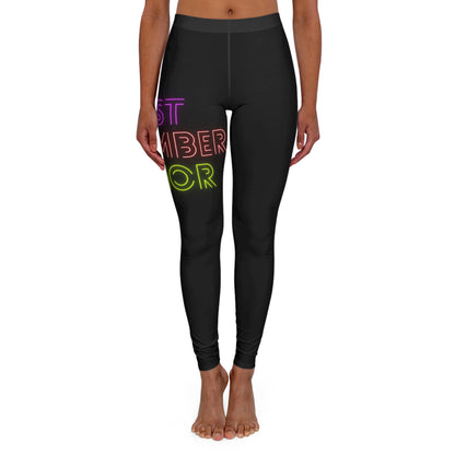 Women's Spandex Leggings: Lost Remember Honor Black