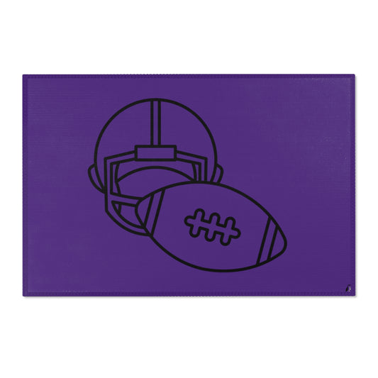Area Rug (Rectangle): Football Purple