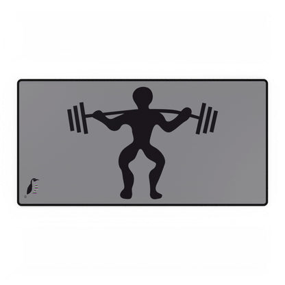 Desk Mats: Weightlifting Grey