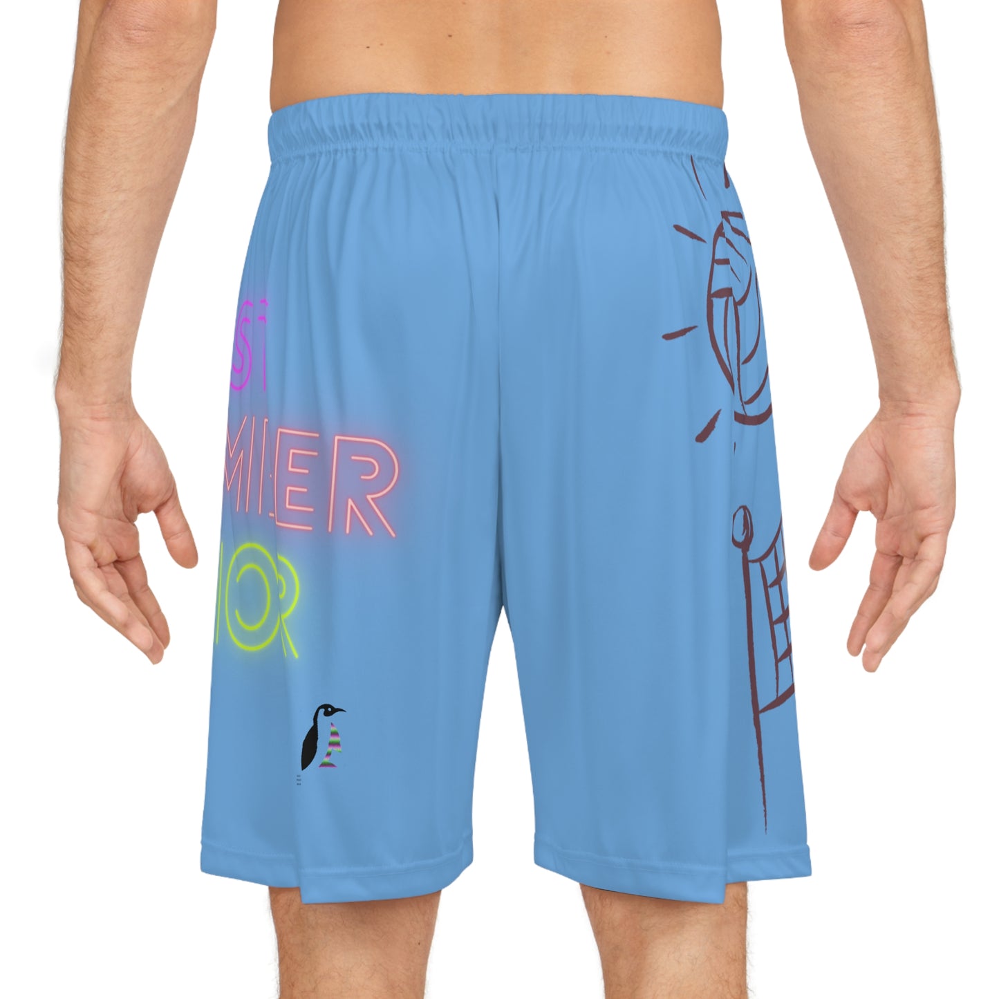 Basketball Shorts: Volleyball Lite Blue