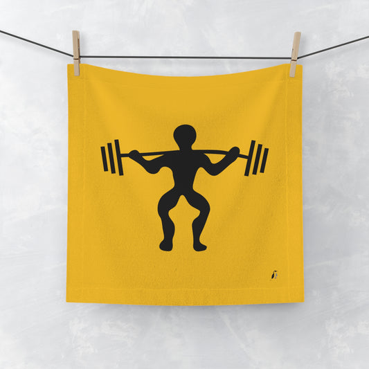 Face Towel: Weightlifting Yellow
