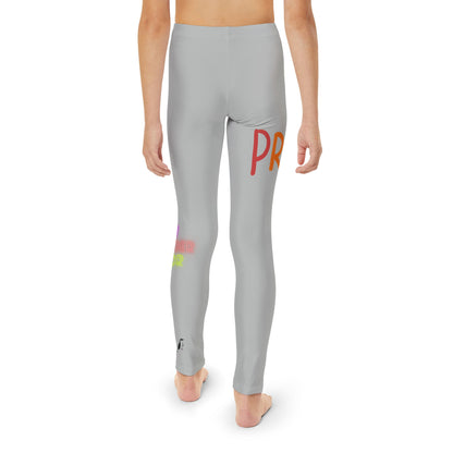 Youth Full-Length Leggings: LGBTQ Pride Lite Grey