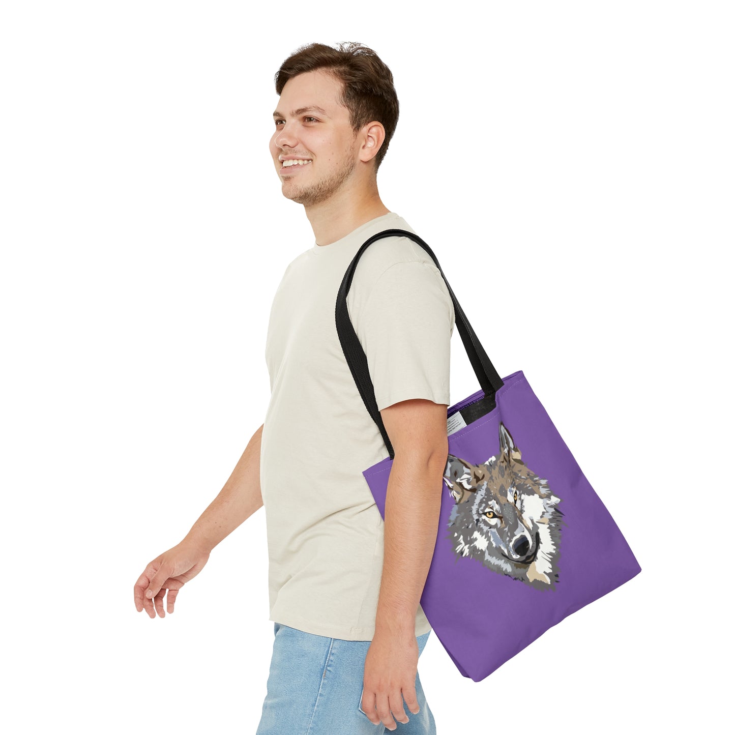 Tote Bag: Wolves Lite Purple