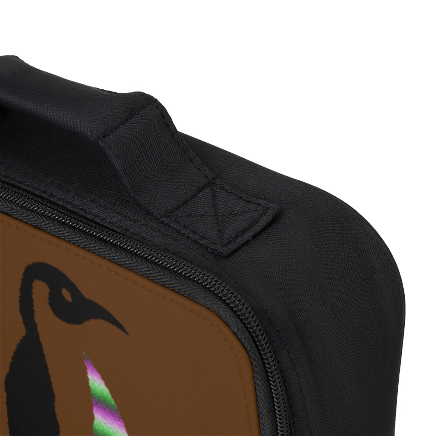 Lunch Bag: Crazy Penguin World Logo Brown