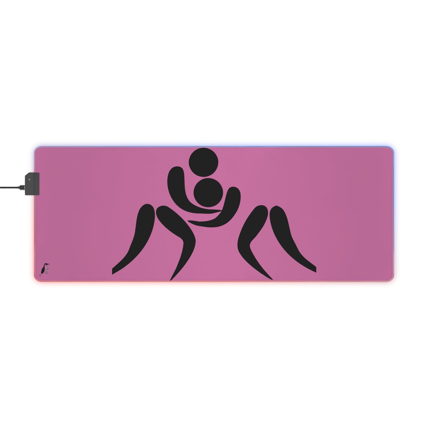 LED Gaming Mouse Pad: Wrestling Lite Pink