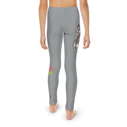 Youth Full-Length Leggings: Wolves Grey