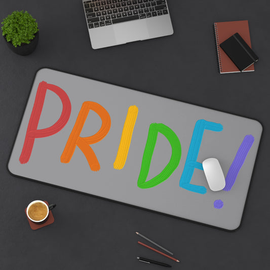 Desk Mat: LGBTQ Pride Grey