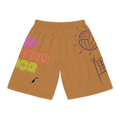 Basketball Shorts: Volleyball Lite Brown