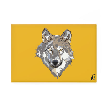 Button Magnet, Rectangle (1 & 10 pcs): Wolves Yellow