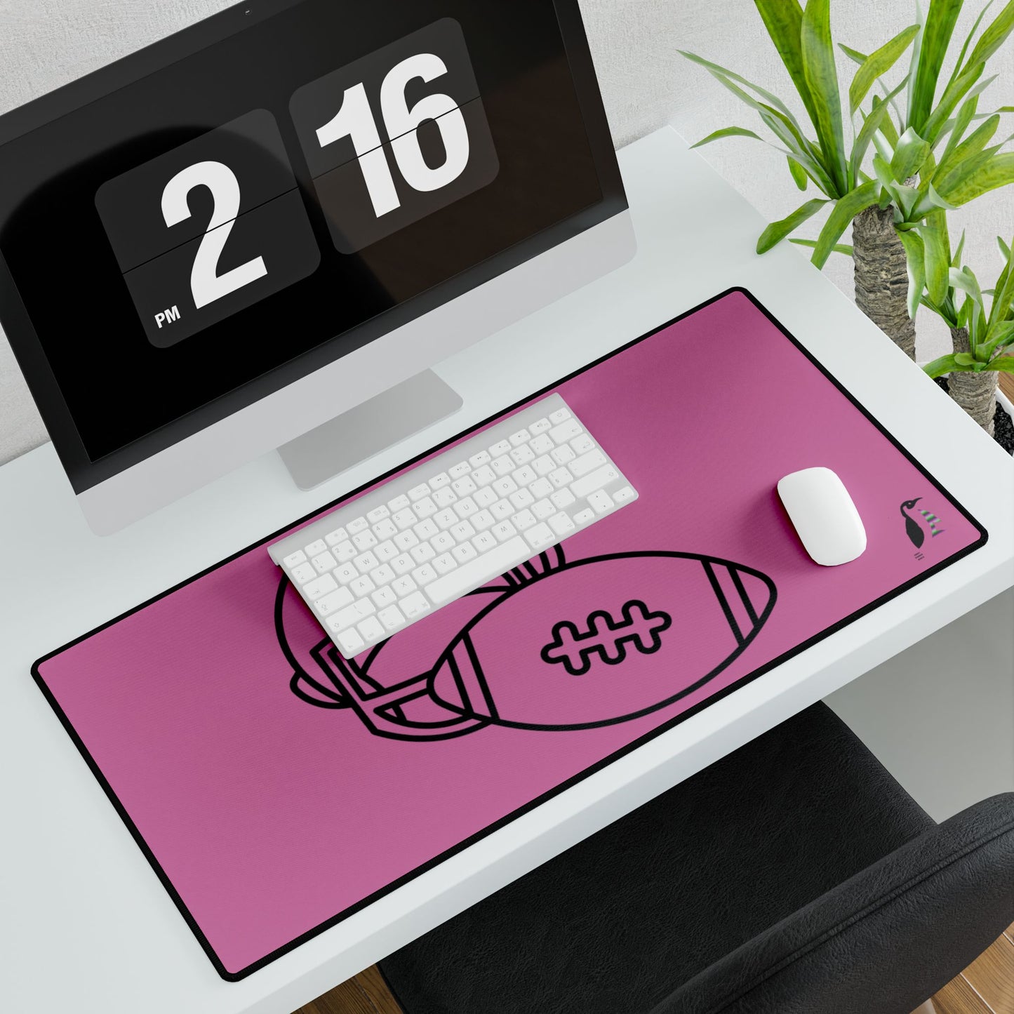 Desk Mats: Football Lite Pink