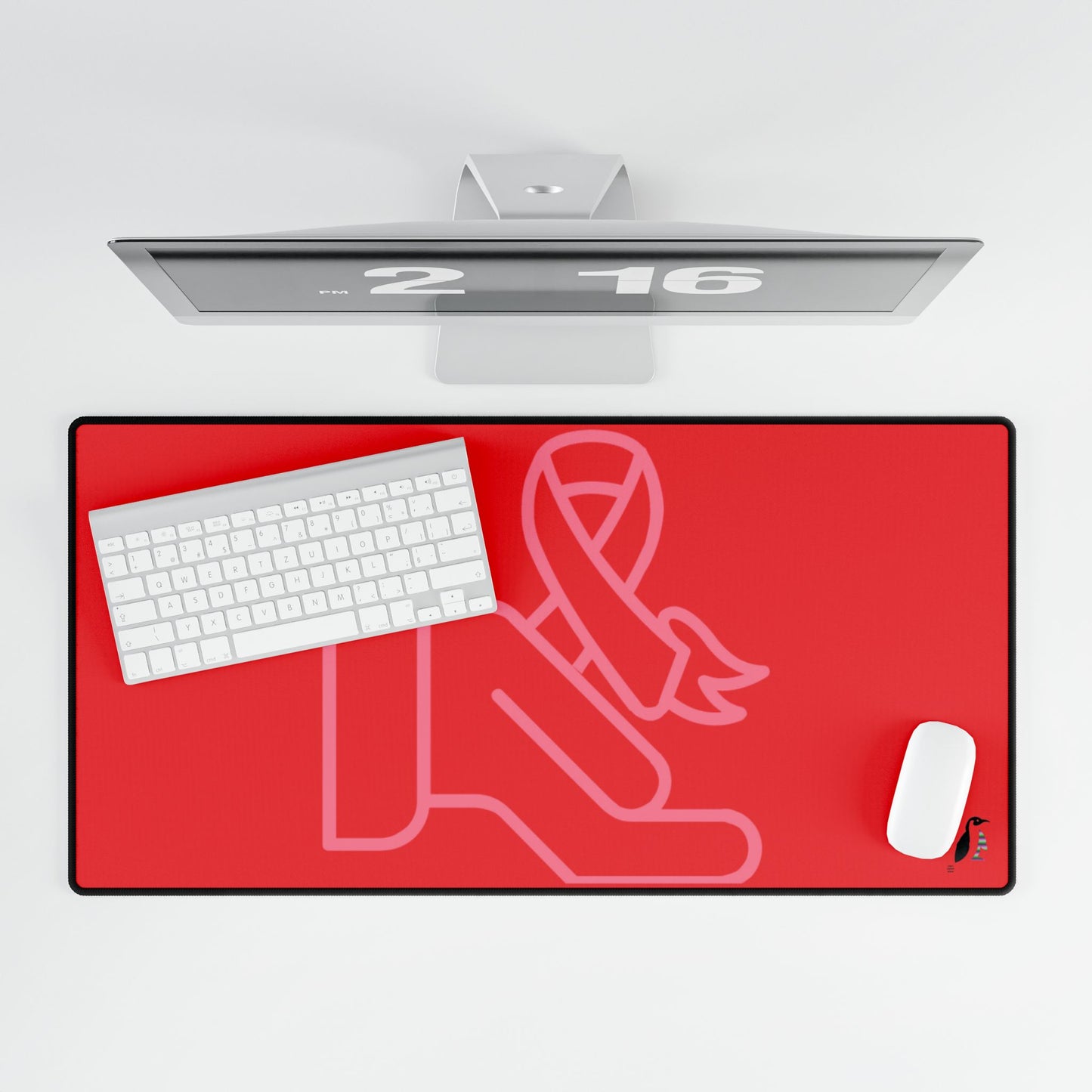 Desk Mats: Fight Cancer Red