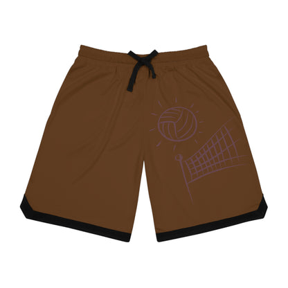 Basketball Rib Shorts: Volleyball Brown