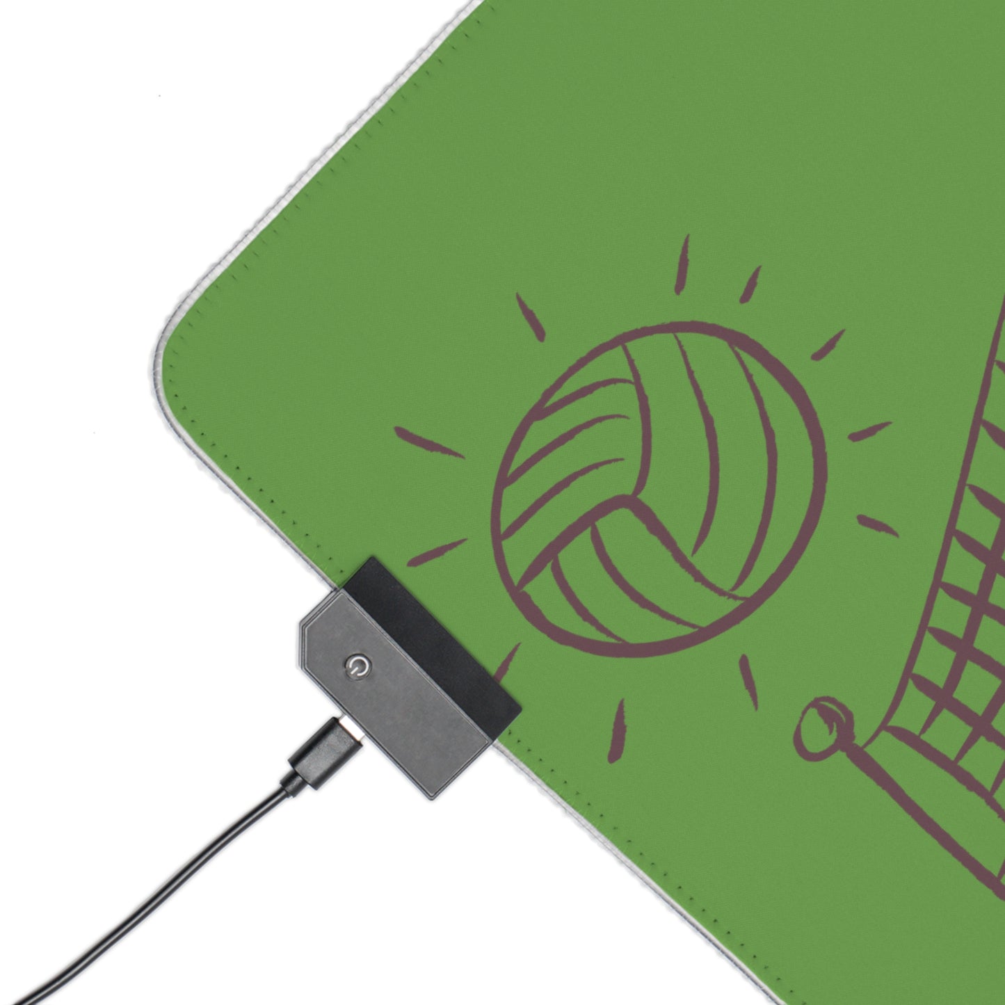 LED Gaming Mouse Pad: Volleyball Green