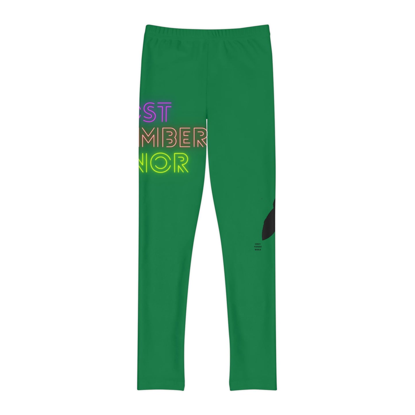 Youth Full-Length Leggings: Lost Remember Honor Dark Green