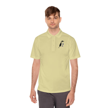 Men's Sport Polo Shirt: Crazy Penguin World Logo #1