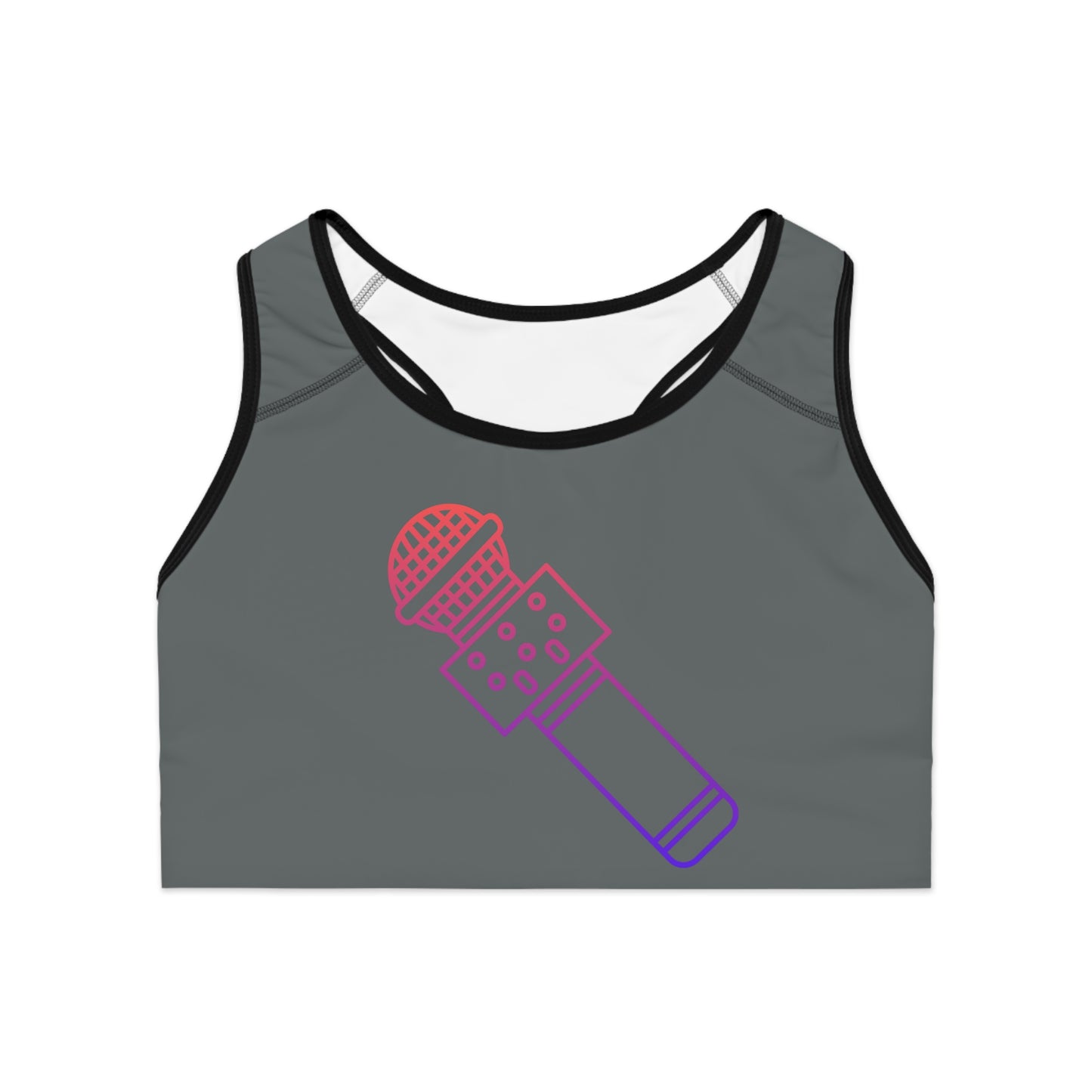 Sports Bra: Music Dark Grey