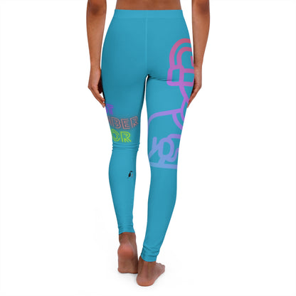 Women's Spandex Leggings: Gaming Turquoise