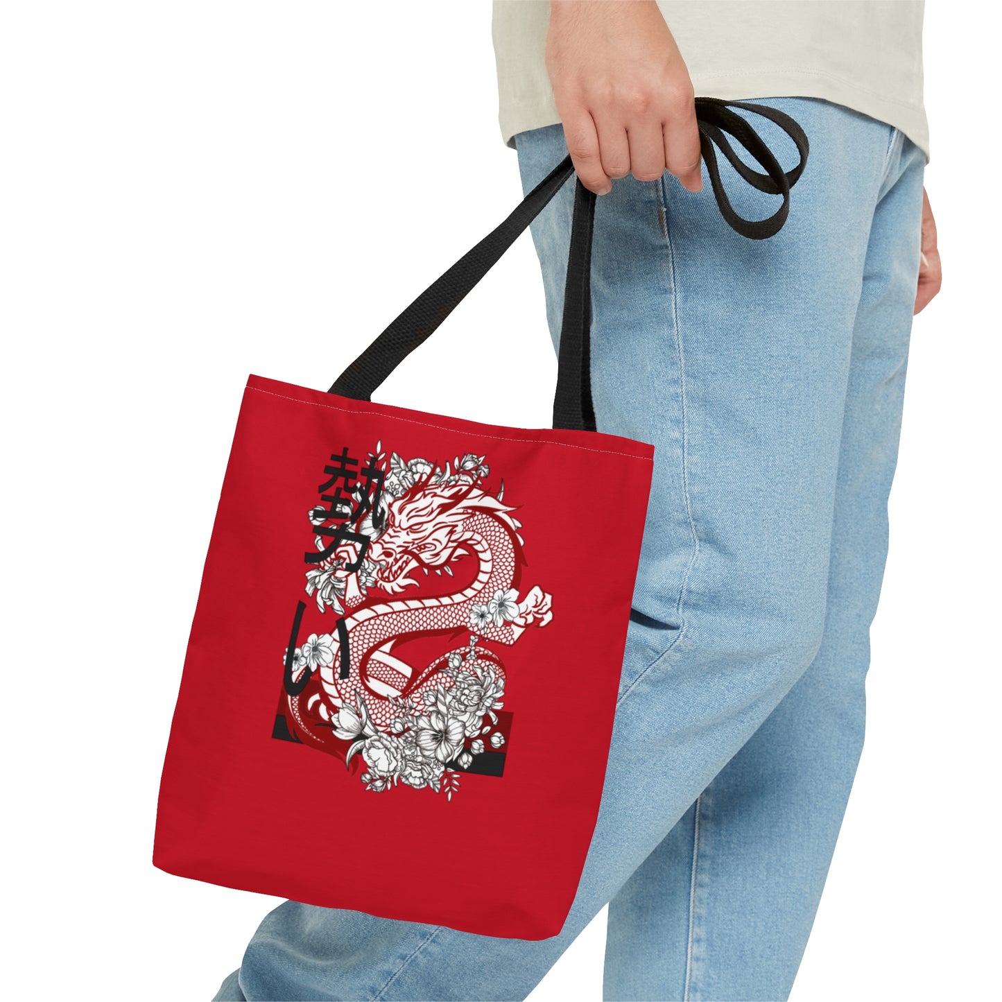 Tote Bag: Dragons Dark Red