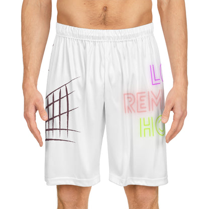 Basketball Shorts: Volleyball White