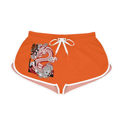 Women's Relaxed Shorts: Dragons Orange