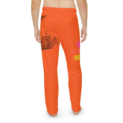 Men's Pajama Pants: Writing Orange