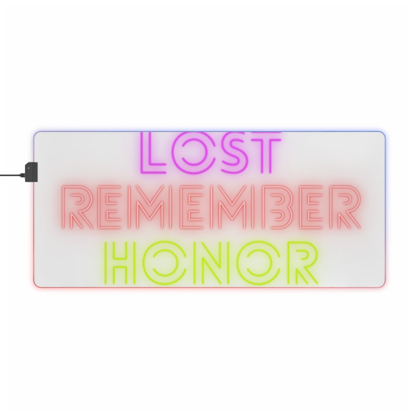 LED Gaming Mouse Pad: Lost Remember Honor White