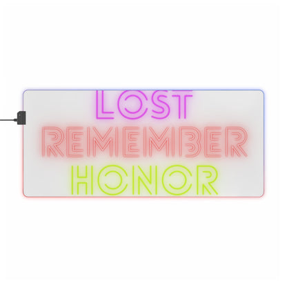 LED Gaming Mouse Pad: Lost Remember Honor White