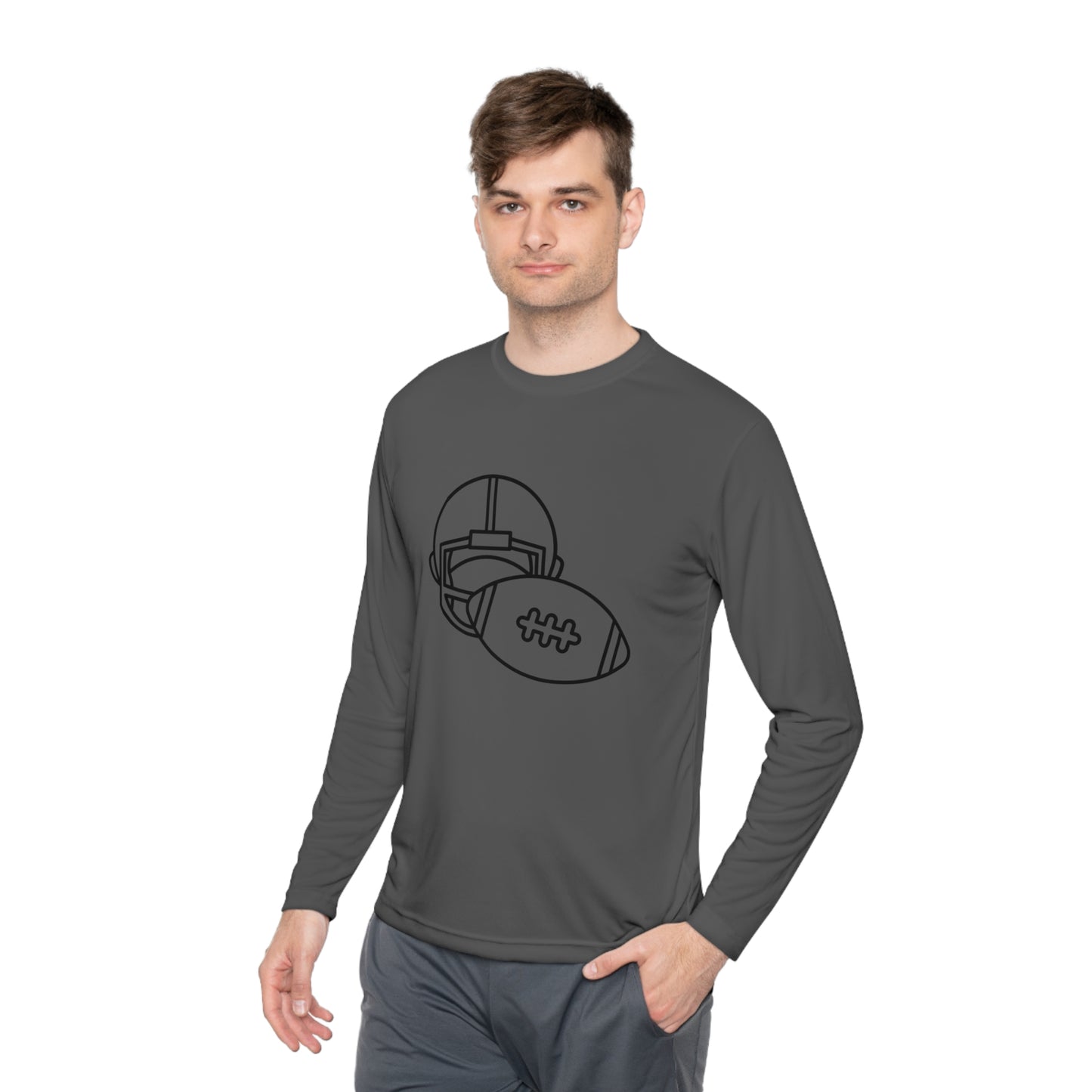 Lightweight Long Sleeve Tee: Football #1