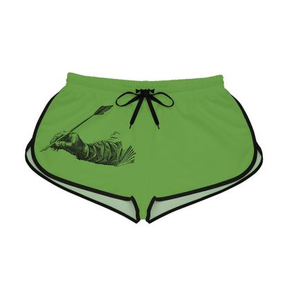 Women's Relaxed Shorts: Writing Green