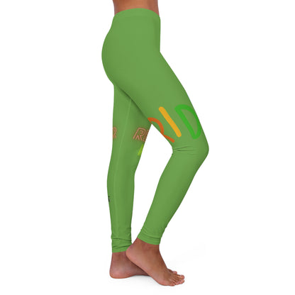 Women's Spandex Leggings: LGBTQ Pride Green