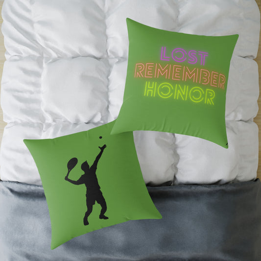 Spun Polyester Pillow: Tennis Green