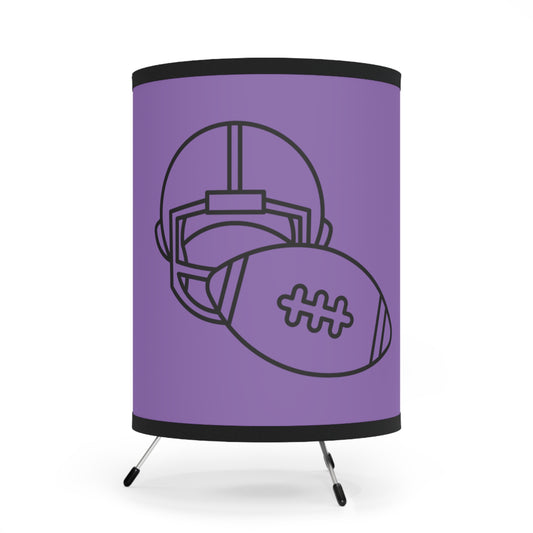 Tripod Lamp with High-Res Printed Shade, US\CA plug: Football Lite Purple