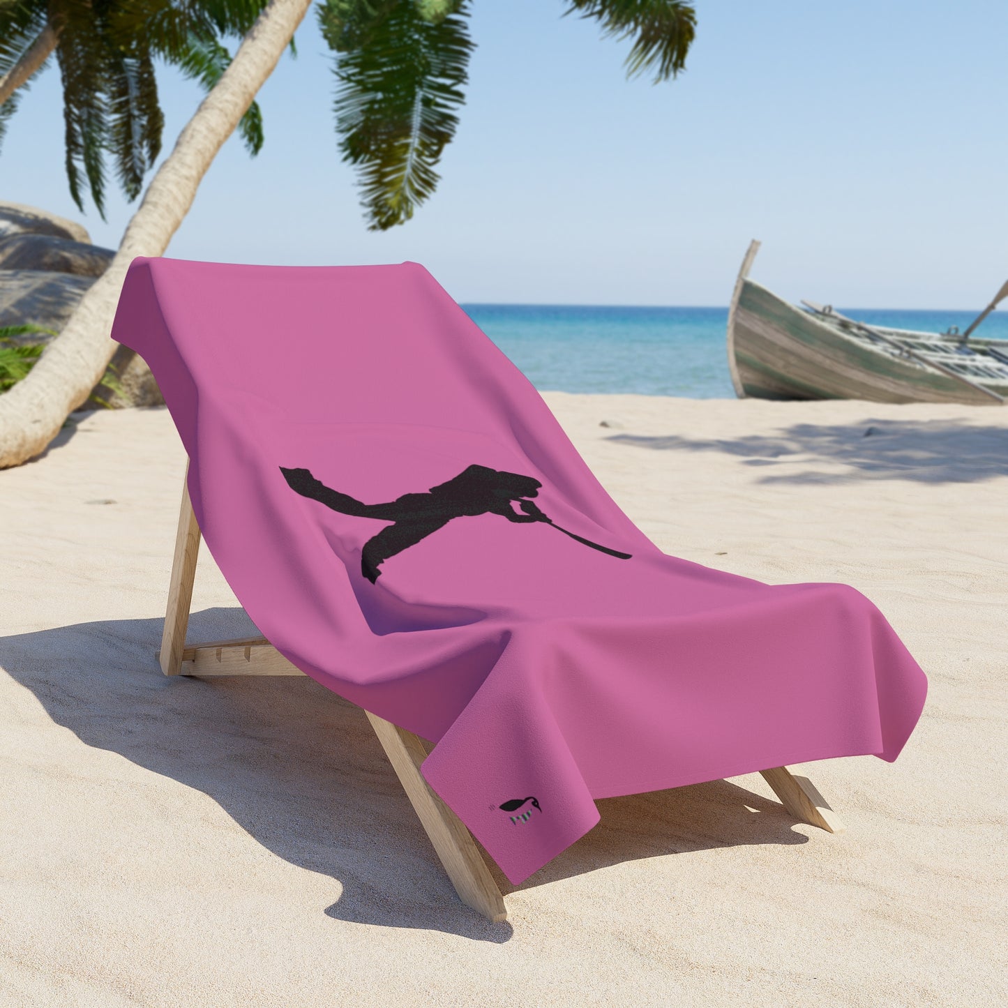 Beach Towel: Baseball Lite Pink