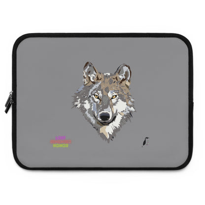 Laptop Sleeve: Wolves Grey