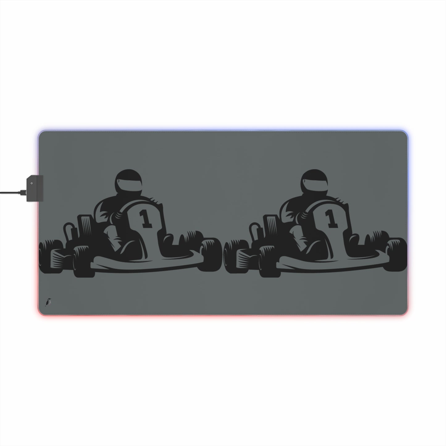 LED Gaming Mouse Pad: Racing Dark Grey