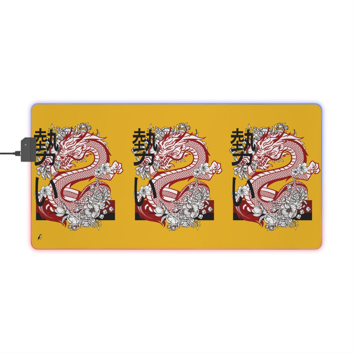 LED Gaming Mouse Pad: Dragons Yellow