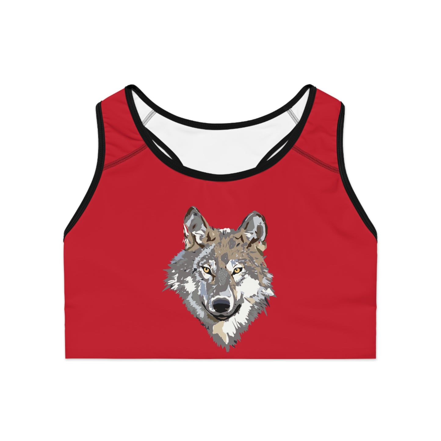 Sports Bra: Wolves Dark Red