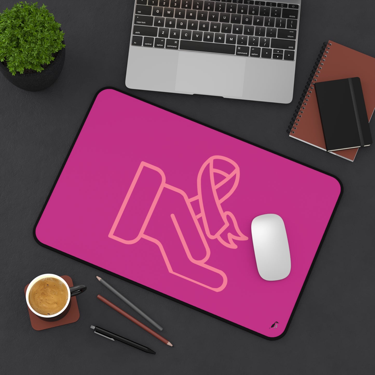 Desk Mat: Fight Cancer Pink