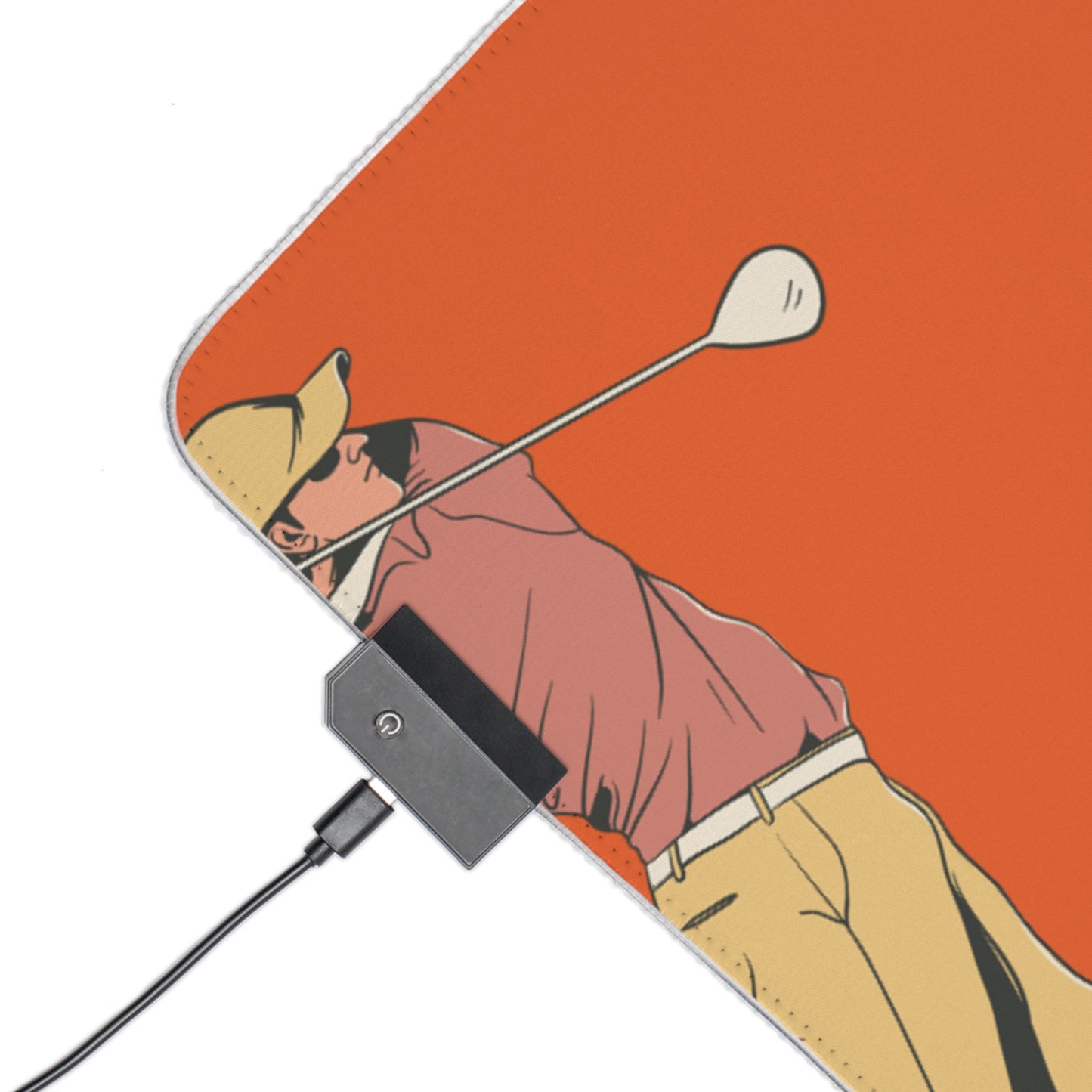 LED Gaming Mouse Pad: Golf Orange