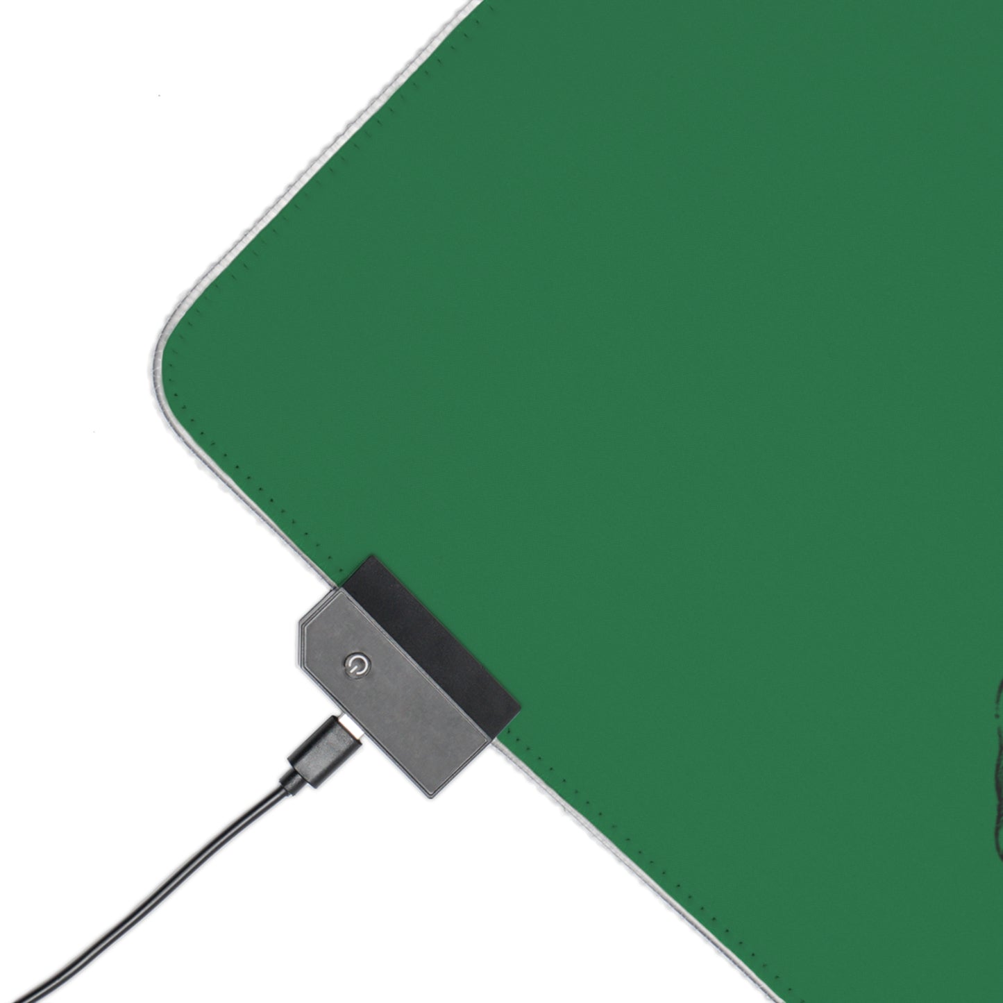 LED Gaming Mouse Pad: Writing Dark Green