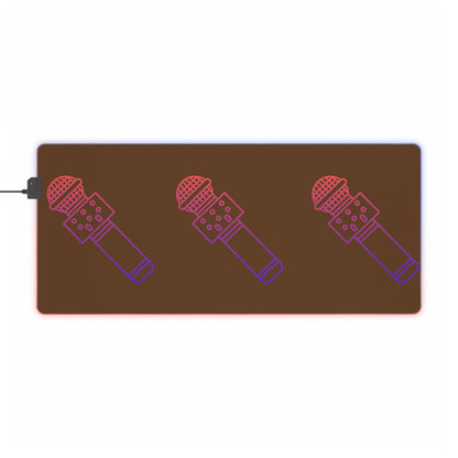 LED Gaming Mouse Pad: Music Brown