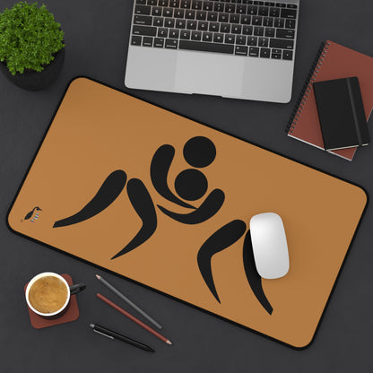 Desk Mat: Wrestling Lite Brown