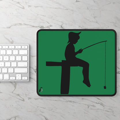 Gaming Mouse Pad: Fishing Dark Green