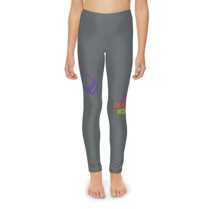 Youth Full-Length Leggings: Music Dark Grey