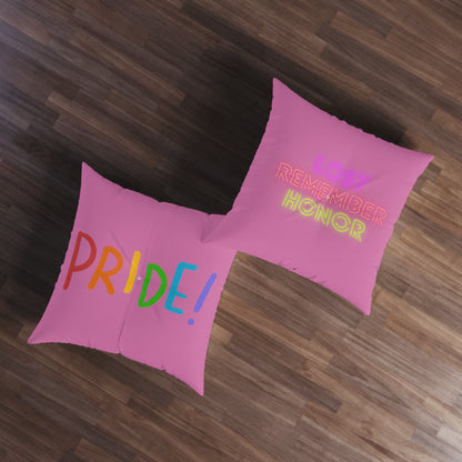 Tufted Floor Pillow, Square: LGBTQ Pride Lite Pink