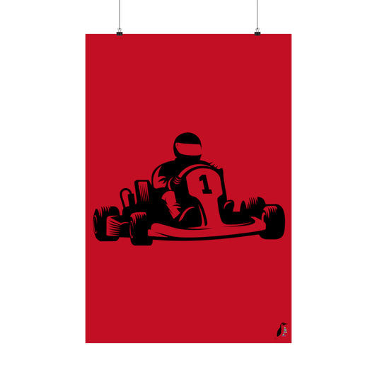 Premium Matte Vertical Posters: Racing Dark Red