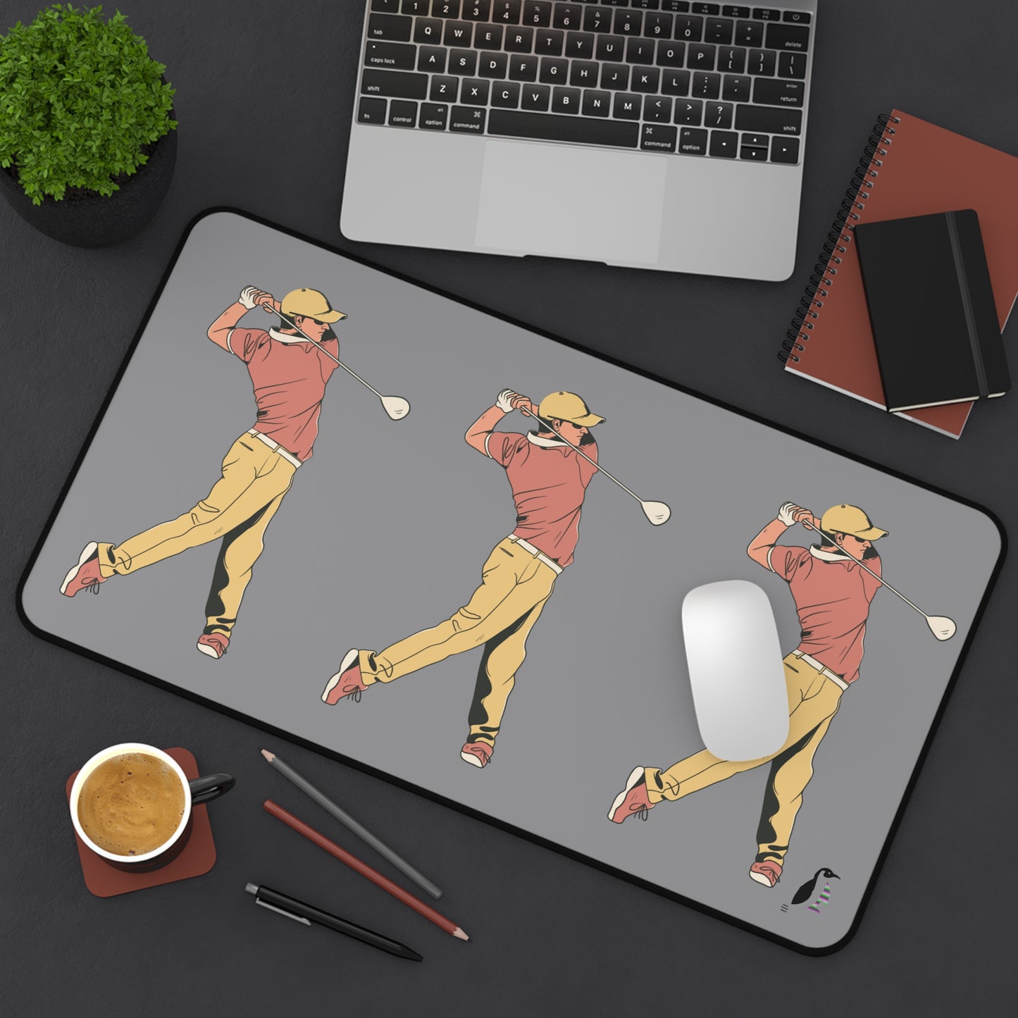 Desk Mat: Golf Grey