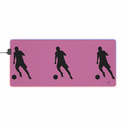 LED Gaming Mouse Pad: Soccer Lite Pink