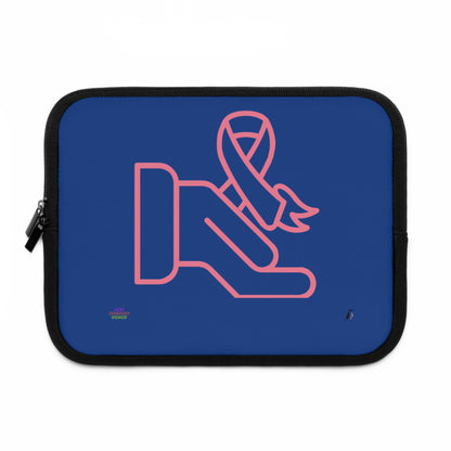 Laptop Sleeve: Fight Cancer Dark Blue